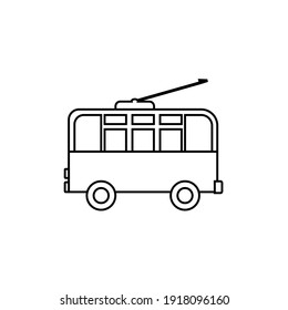 Trolleybus icon. Simple illustration of trolleybus vector icon for web design