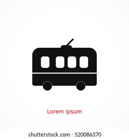 Trolleybus Icon Vector, Vector EPS 10 illustration style