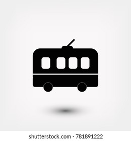Trolleybus Icon Vector, Vector EPS 10 illustration style