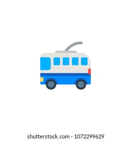 Trolleybus icon. Vector trolleybus illustration