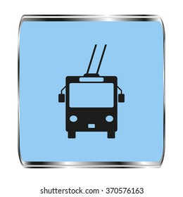 trolleybus icon, vector illustration