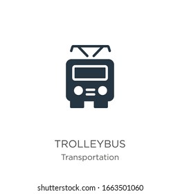 Trolleybus icon vector. Trendy flat trolleybus icon from transportation collection isolated on white background. Vector illustration can be used for web and mobile graphic design, logo, eps10