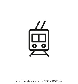 Trolleybus Line Icon