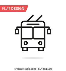 Trolleybus line icon. Vector