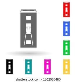 trolleybus multi color style icon. Simple glyph, flat vector of transport view from above icons 