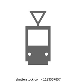 trolleybus on a white background vector art