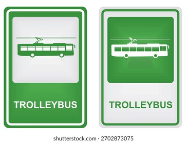 La estación de trolebús señala el tráfico. Vector	