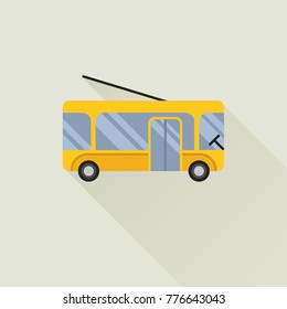 trolleybus vector icon