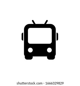 trolleybus vector icon design on white background Perfect for traffic signs