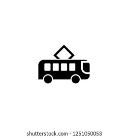 trolleybus vector icon. trolleybus sign on white background. trolleybus icon for web and app