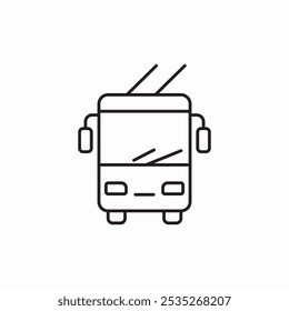 vetor de sinal de ícone de veículo de troleicarro