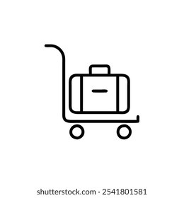 estilo de ilustração de vetor de ícone de mala de carro