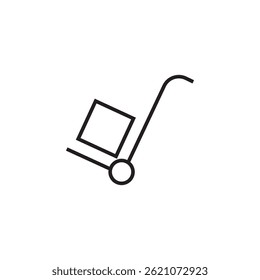 Icono de trole Vector de trazo de contorno editable eps