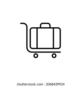 trolly icon. illustration vector graphic of trolly. 