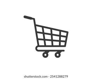 Trolly Icon. Shopping Cart icon isolated, Cart symbol, shopping trolly symbol, clip art trolly design vector,