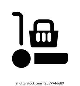 Trolly icon. vector glyph icon for your website, mobile, presentation, and logo design.