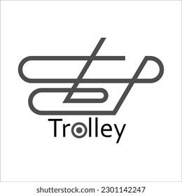troly logo a logo that is suitable for shopping icons or what you want to buy, this logo can also be used as a sign as a guide or identity