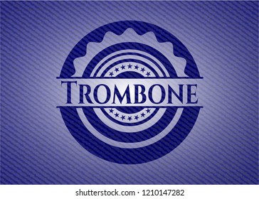Trombone denim background