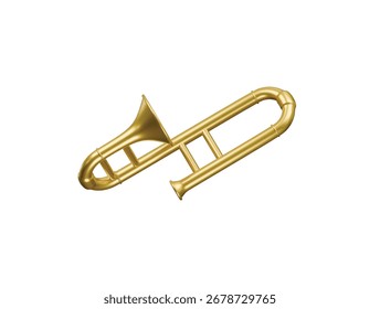  Icono de trombón Ilustración 3D Render