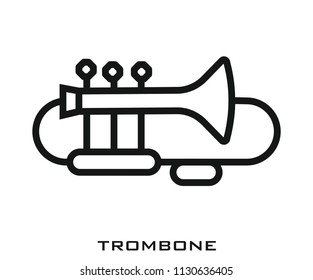 Trombone icon signs