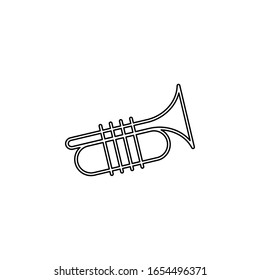 trombone icon. Simple thin line, outline vector of web icons for ui and ux, website or mobile application
