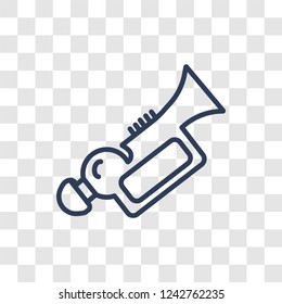 Trombone icon. Trendy linear Trombone logo concept on transparent background from Music collection