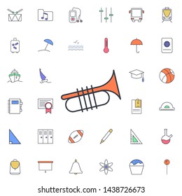 Trombone icon. Universal set of web for website design and development, app development