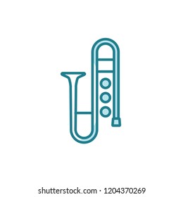 trombone icon vector. music icon modern style