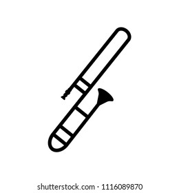 trombone icon vector icon. Simple element illustration. trombone symbol design. Can be used for web and mobile.