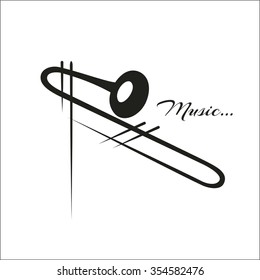 Trombone line art