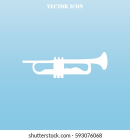 Trombone musical instrument vector icon vector  icon.