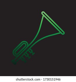 trombone nolan icon. Simple thin line, outline vector of Carnival and amusement icons for ui and ux, website or mobile application