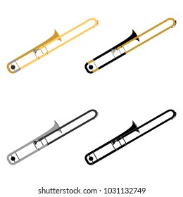 trombone set vector illustration