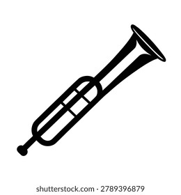 Trombone silhouette vector art illustration