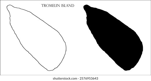 Tromelin Island Blank Map, Tromelin Island Map Outline Vector Images