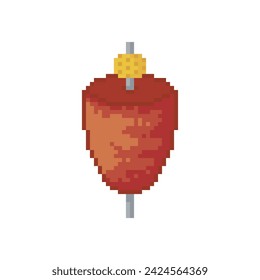 Trompo al pastor, pixel art food