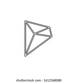 Tron crypto currency icon. Blockchain symbol. Logo design element