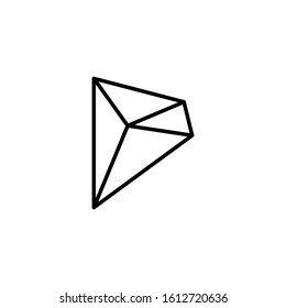 Tron crypto currency icon. Blockchain symbol. Logo design element