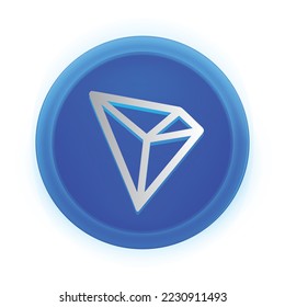 Tron (TRX) crypto logo isolated on white background. TRX Cryptocurrency coin token vector svg
