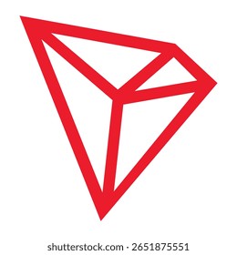 Tron TRX logo design. TRX cryptocurrency logo icon. Vector illustration