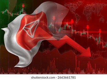 Tron, Vector 3d marca tendencia a la baja en el intercambio financiero