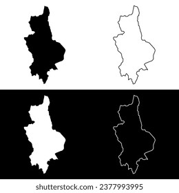 Trongsa district map, administrative division of Bhutan.