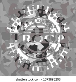 Troop on grey camo pattern