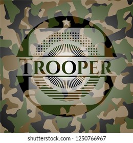 Trooper written on a camo texture