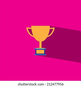 Trophies flat icon  vector illustration eps10
