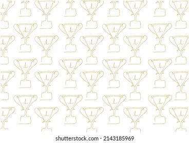 Patrón de trofeos en color mostaza