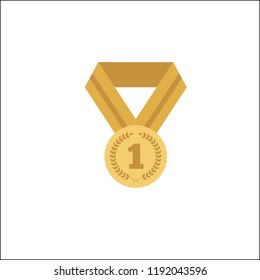 Trophies set in flat design