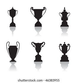 Trophies, set of silhouettes