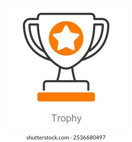 Conceito de ícone de troféu e conquista