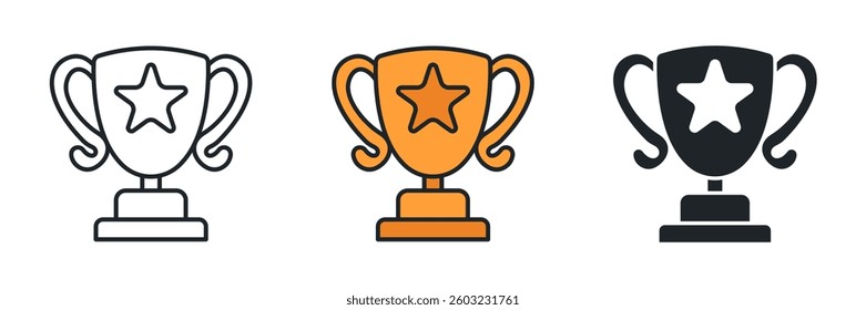 Trophy Achievement icon symbol vector illustration isolated on white background